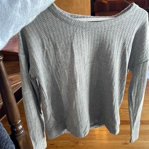 Small grey open back light weight sweater